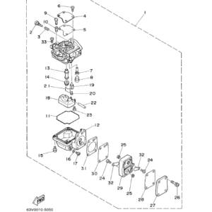 Yamaha Carburetor of Yamaha 9.9 F-15F 2 stroke outboard engine