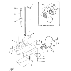 Yamaha Foot 2 of 9.9 F-15F 2 stroke outboard engine